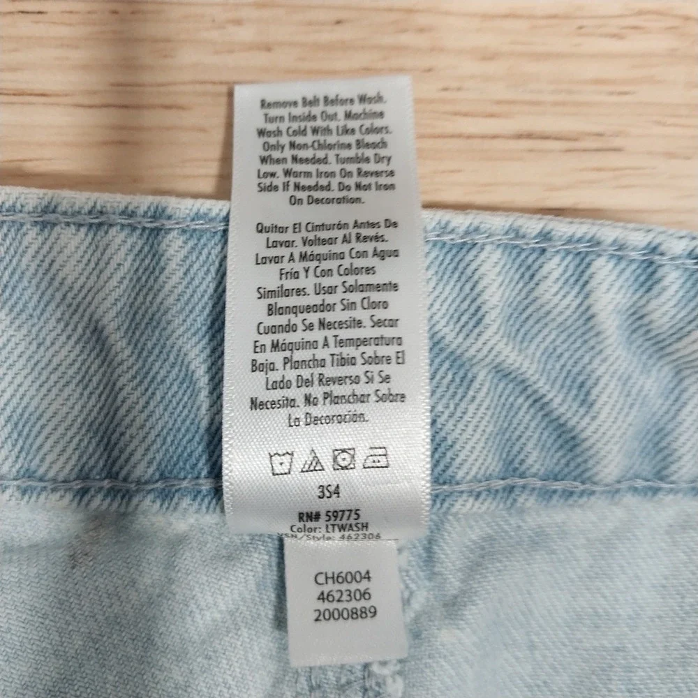Justice Baggy Jeans Girls Bazooka Ring Pop Graphic Light Wash 12 Blue Y2K